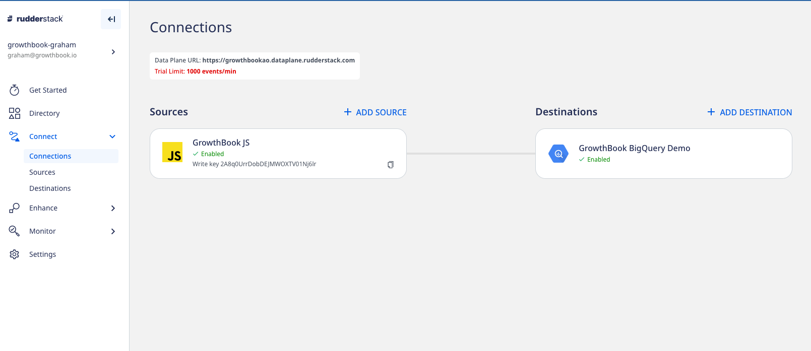 Add BigQuery destination